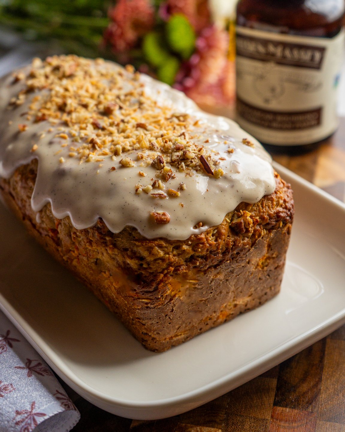 Carrot Cake with Cream Cheese Vanilla Bean Frosting, photographed by Maria
